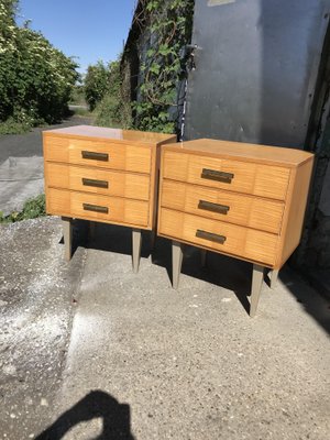 Mid-Century Nightstands, 1950s, Set of 2-OXJ-688250