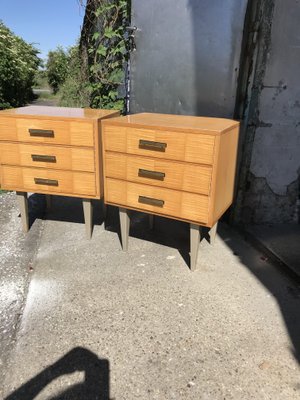 Mid-Century Nightstands, 1950s, Set of 2-OXJ-688250