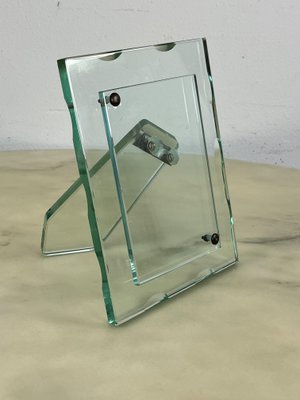 Mid-Century Nile Green Chiselled Murano Glass Photo Frame in the style of Pietro Chiesa for Fontana Arte, 1960s-YST-2034964