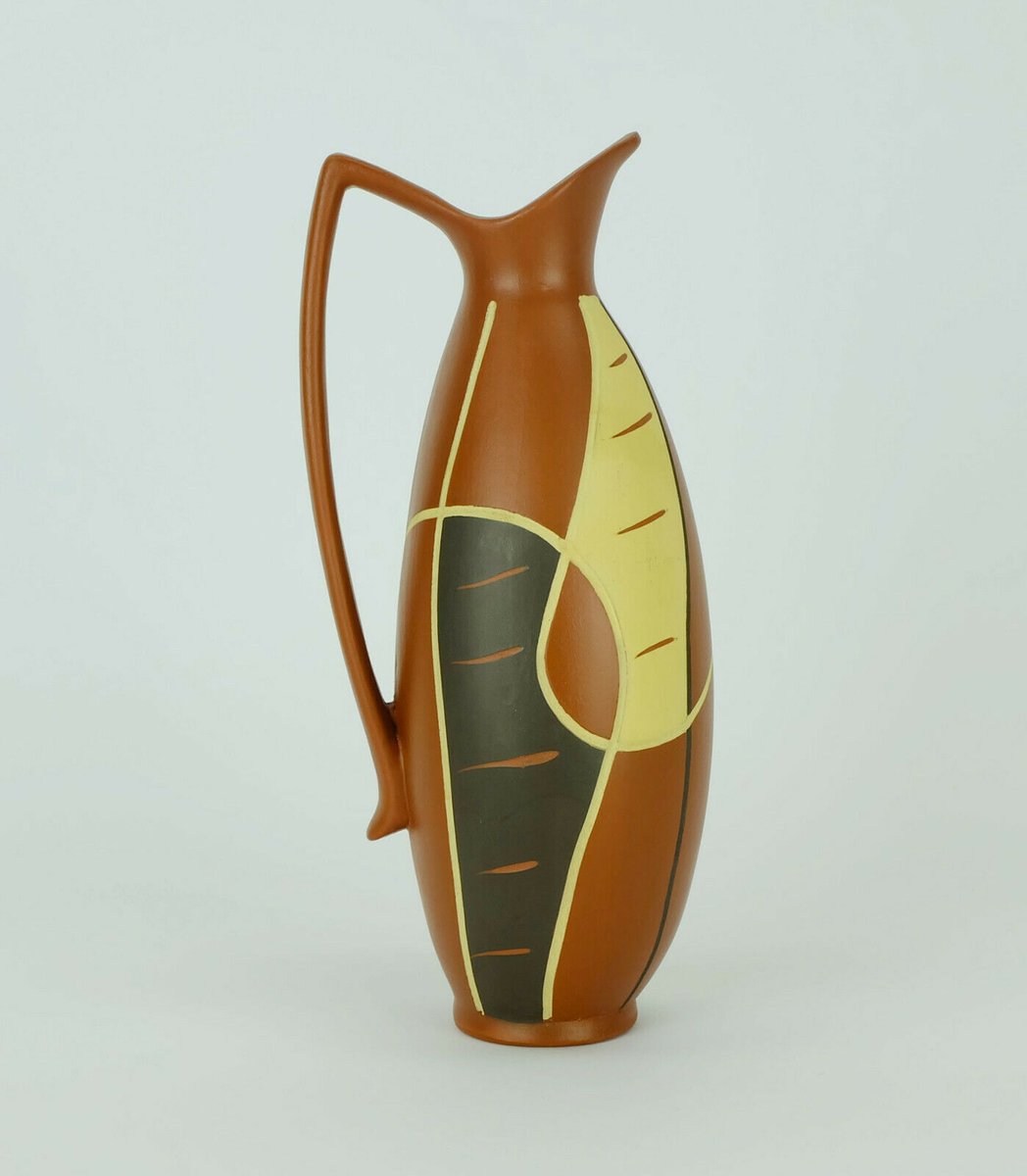 Mid-Century No. 320-20 Ceramic Vase with Scratch Decoration from Sawa, 1950s