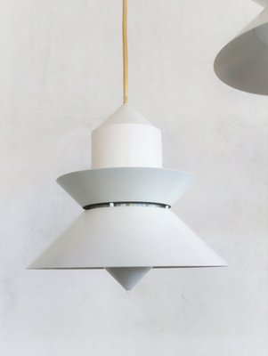 Mid-Century Nordic Style Metal and Glass Pendant Lamp from Glashütte Limburg, 1980s-VNE-1167461