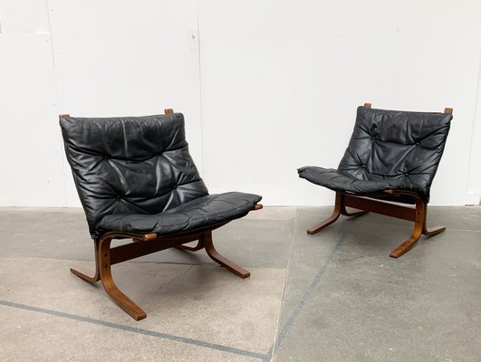 Mid-Century Norwegian Siesta Lounge Chairs and Glass Side Table Set by Ingmar Relling for Westnofa-UAH-1054420