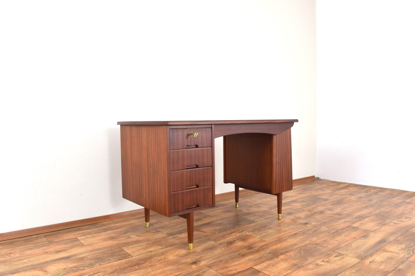 Mid-Century Norwegian Teak Desk Model 44 from Brødrene Jåtogs Møbelfabrikk, 1950s