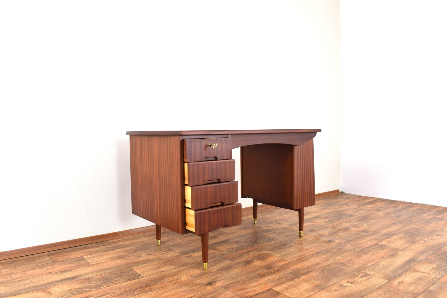 Mid-Century Norwegian Teak Desk Model 44 from Brødrene Jåtogs Møbelfabrikk, 1950s