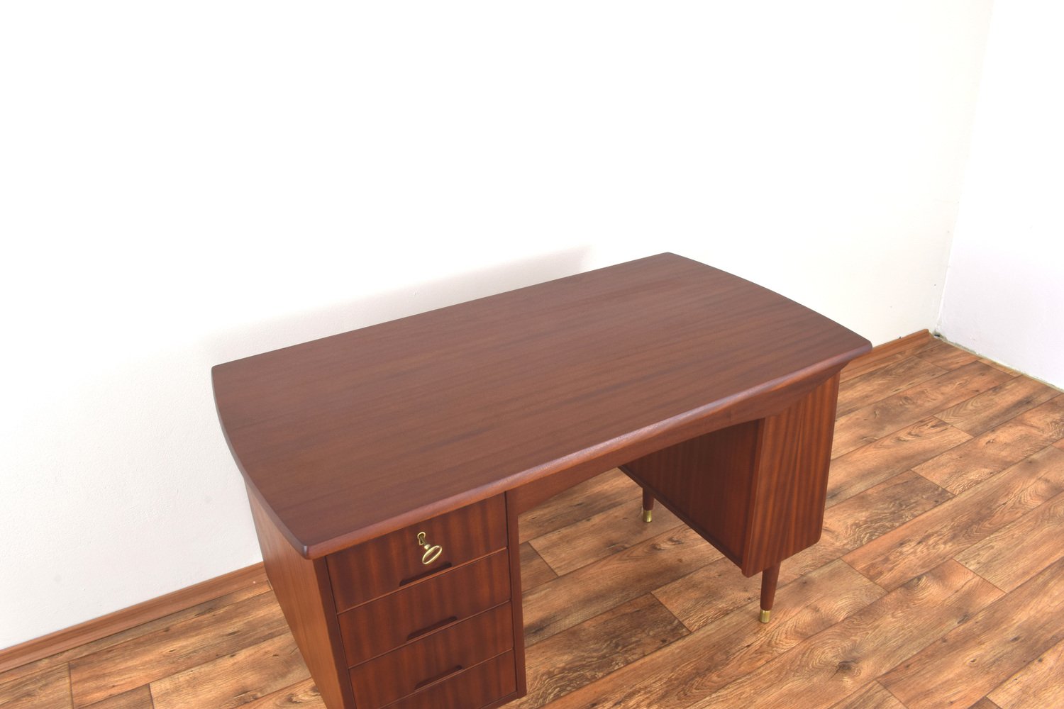 Mid-Century Norwegian Teak Desk Model 44 from Brødrene Jåtogs Møbelfabrikk, 1950s