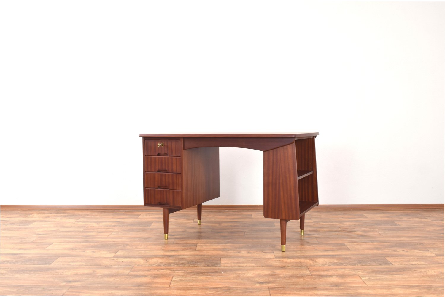 Mid-Century Norwegian Teak Desk Model 44 from Brødrene Jåtogs Møbelfabrikk, 1950s