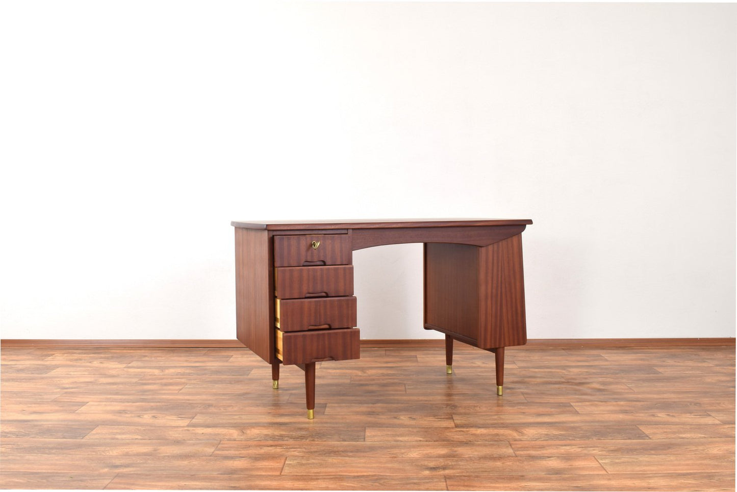 Mid-Century Norwegian Teak Desk Model 44 from Brødrene Jåtogs Møbelfabrikk, 1950s