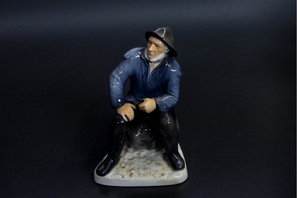 Mid-Century Nr. 1614 Fisherman Porcelain Figurine from Bing & Grondahl-BXB-717264