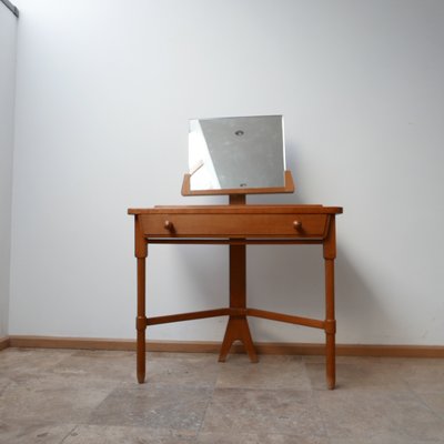 Mid-Century Oak and Ceramic Vanity Table by Guillerme et Chambron, France, 1960s-JRP-1065509