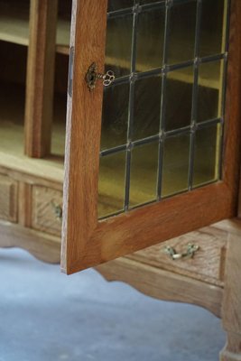 Mid-Century Oak and Glass Cabinet, 1950s-MXF-1374685