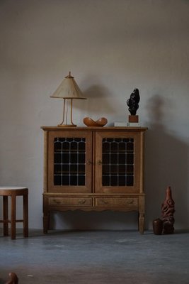 Mid-Century Oak and Glass Cabinet, 1950s-MXF-1374685