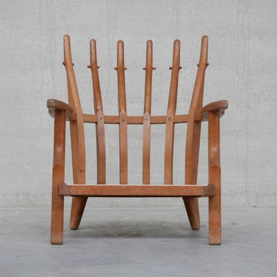 Mid-Century Oak Armchair by Guillerme Et Chambron-JRP-1077262