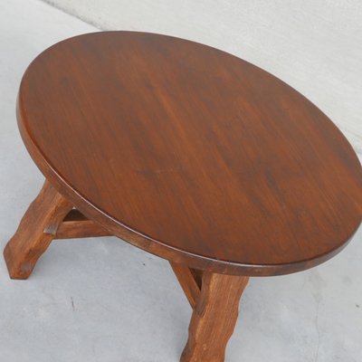 Mid-Century Oak Brutalist Belgium Coffee Table-JRP-998275