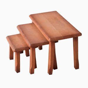 Mid-Century Oak Coffee Tables, Set of 3-JRP-1447709