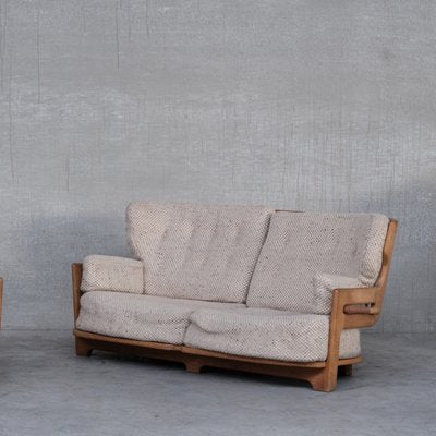 Mid-Century Oak Denis Armchair and Sofa Set by Guillerme Et Chambron, Set of 2-JRP-1116031