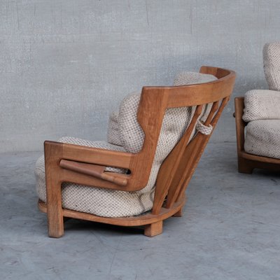 Mid-Century Oak Denis Armchair and Sofa Set by Guillerme Et Chambron, Set of 2-JRP-1116031