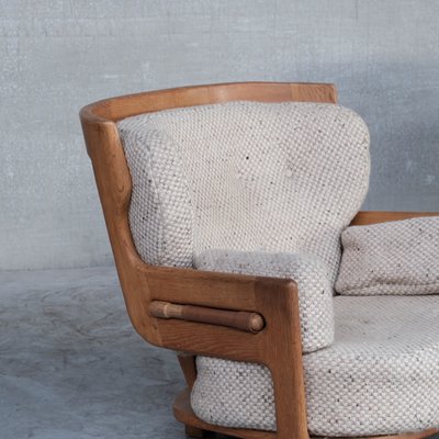 Mid-Century Oak Denis Armchair and Sofa Set by Guillerme Et Chambron, Set of 2-JRP-1116031