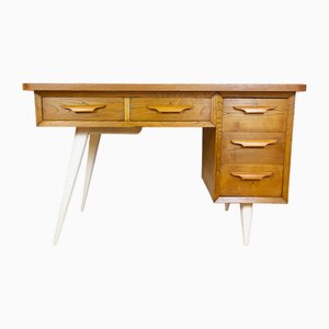 Mid-Century Oak Desk, Spain, 1950s-CQZ-2032142