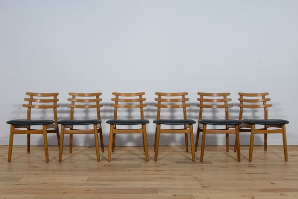 Mid-Century Oak Dining Chairs by Poul Volther for FDB Mobler, Denmark, 1960s, Set of 6