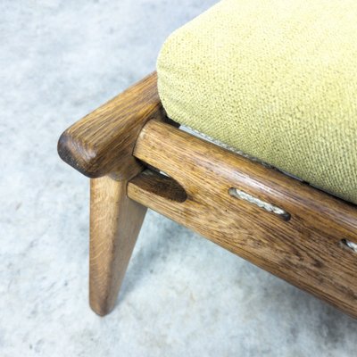 Mid-Century Oak Hunting Chair with Stool by Heinz Heger, 1950s, Set of 2-TLV-1822505