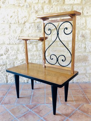 Mid-Century Oak Plant Stand, 1960s-OJT-1769058