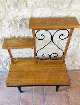 Mid-Century Oak Plant Stand, 1960s-OJT-1769058