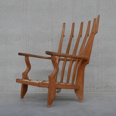 Mid-Century Oak Repos Armchair by Guillerme Et Chambron-JRP-1054394