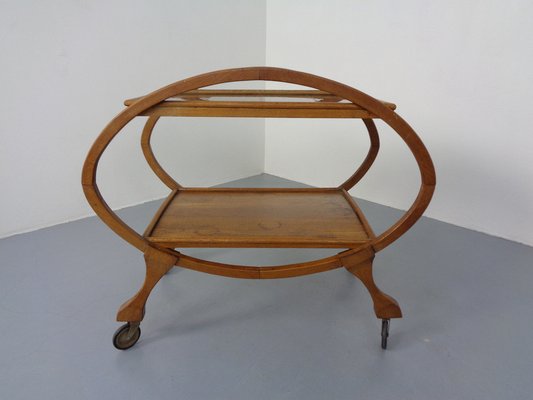 Mid-Century Oak Serving Cart, 1940s-RDW-1341962