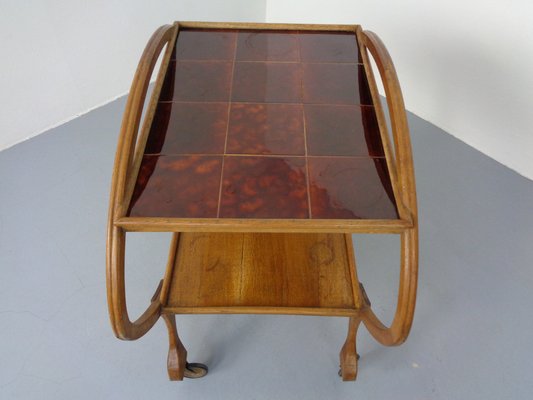 Mid-Century Oak Serving Cart, 1940s-RDW-1341962