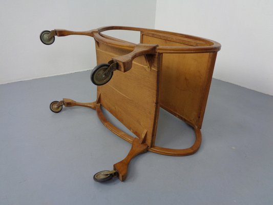 Mid-Century Oak Serving Cart, 1940s-RDW-1341962