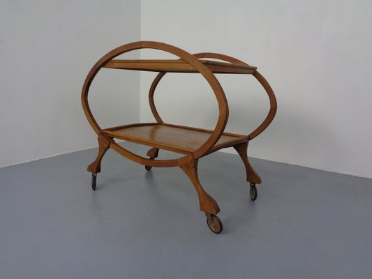 Mid-Century Oak Serving Cart, 1940s-RDW-1341962