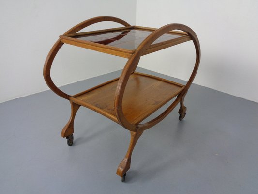 Mid-Century Oak Serving Cart, 1940s-RDW-1341962