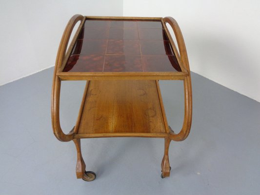 Mid-Century Oak Serving Cart, 1940s-RDW-1341962