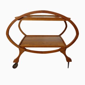 Mid-Century Oak Serving Cart, 1940s-RDW-1341962