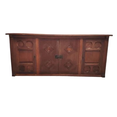 Mid-Century Oak Sideboard with Two Brutalist Danish Bodies-TCS-1764813