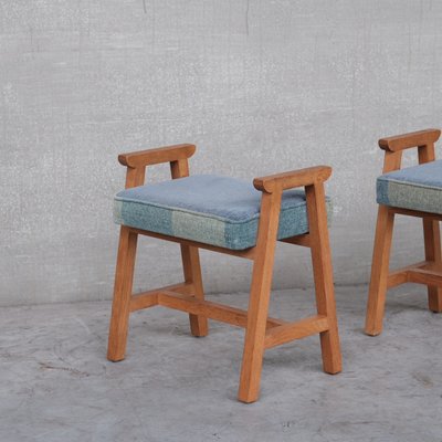 Mid-Century Oak Stool by Guillerme et Chambron-JRP-1134233