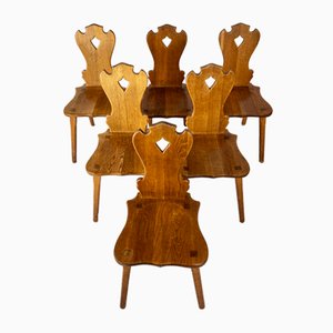 Mid-Century Oak Tirol Chairs, 1960s, Set of 6-RMX-2018479