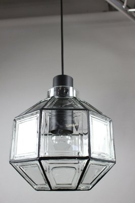 Mid-Century Octagonal Iron & Glass Pendant Lamp from Limburg-FUP-911236