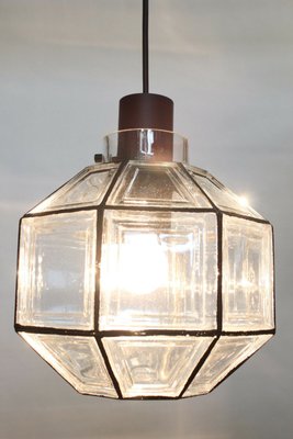 Mid-Century Octagonal Iron & Glass Pendant Lamp from Limburg-FUP-911236