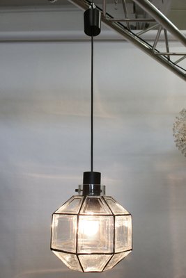 Mid-Century Octagonal Iron & Glass Pendant Lamp from Limburg-FUP-911236