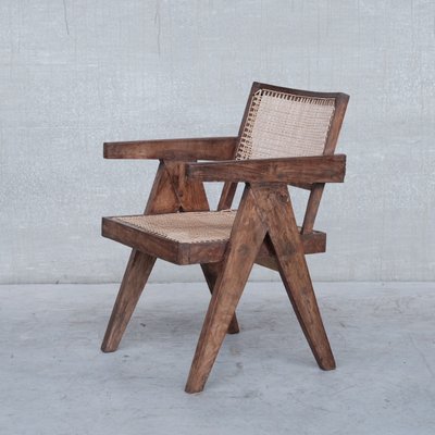 Mid-Century Office Cane Chair by Pierre Jeanneret-JRP-1160920