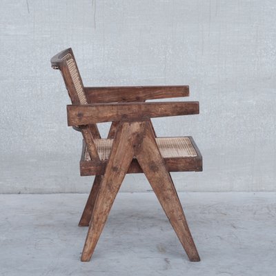 Mid-Century Office Cane Chair by Pierre Jeanneret-JRP-1160920