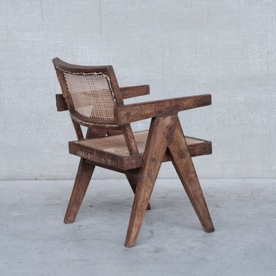 Mid-Century Office Cane Chair by Pierre Jeanneret-JRP-1160920