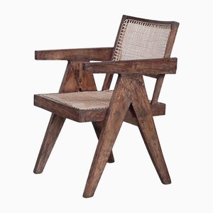 Mid-Century Office Cane Chair by Pierre Jeanneret-JRP-1160920