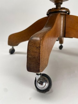 Mid-Century Office Chair in Wood, 1930s-KKZ-1814242