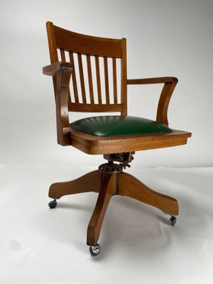 Mid-Century Office Chair in Wood, 1930s-KKZ-1814242