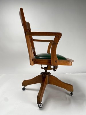 Mid-Century Office Chair in Wood, 1930s-KKZ-1814242