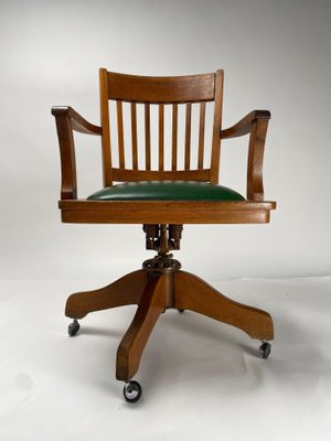 Mid-Century Office Chair in Wood, 1930s-KKZ-1814242