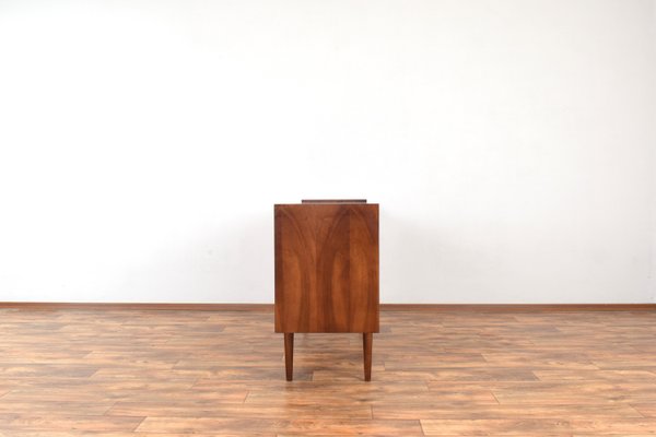 Mid-Century Op-Art Hand-Painted Walnut Sideboard from Bytomskie Fabryki Mebli, 1960s-LOT-2023792