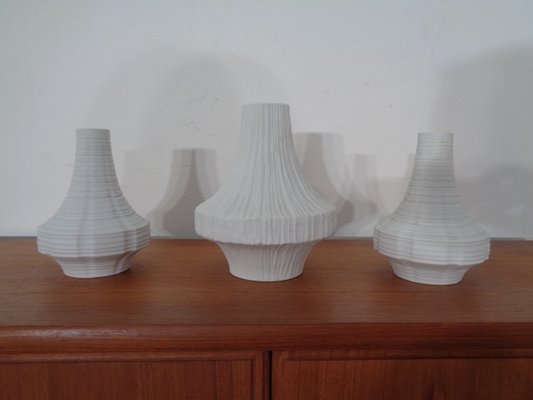 Mid-Century Op Art Vases from Heinrich, 1960s, Set of 3